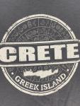 Crete Greek Island T-Shirt - Men's Large Grey