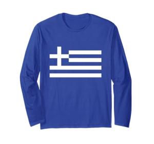 Cool Greek Flag Long Sleeve T-Shirt for Everyone