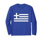 Cool Greek Flag Long Sleeve T-Shirt for Everyone