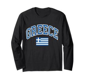 Greek Flag Long Sleeve T-Shirt for Everyone