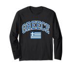 Greek Flag Long Sleeve T-Shirt for Everyone