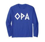 Funny Opa Greek Flag Long Sleeve T-Shirt