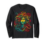 Medusa Long Sleeve Greek Mythology Women's T-Shirt