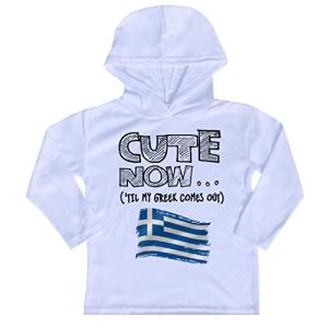 Cute Greek Hooded Long Sleeve Kids T-Shirt