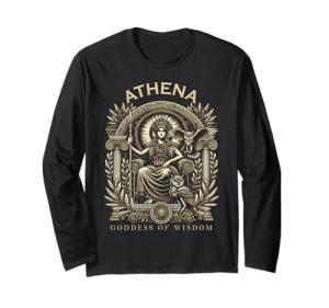 Athena Goddess of Wisdom Long Sleeve T-Shirt