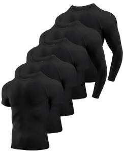 Men's Greek Compression Workout T-Shirts - 2/4/5 Pack