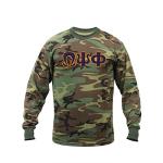 Omega Psi Phi Camouflage Long Sleeve T-Shirt