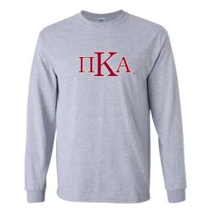 Pi Kappa Alpha Greek Letters Long Sleeve T-Shirt