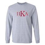 Pi Kappa Alpha Greek Letters Long Sleeve T-Shirt