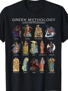 Men's Greek Mythology Gods Graphic T-Shirt