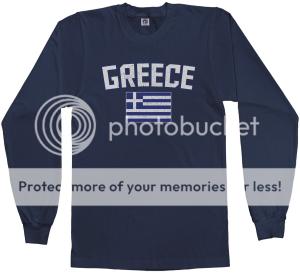 Men's Greece Flag Long Sleeve T-Shirt