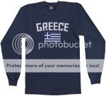 Men's Greece Flag Long Sleeve T-Shirt