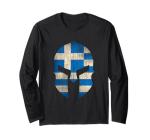 Greek Pride Spartan Helmet Long Sleeve Tee