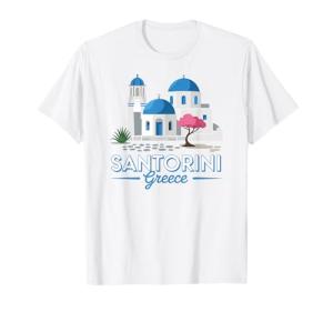 Santorini Island Adventure Graphic T-Shirt