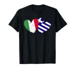 Italy and Greece Heart Flag T-Shirt