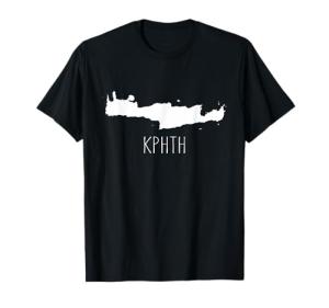 Crete Map T-Shirt with Greek Text