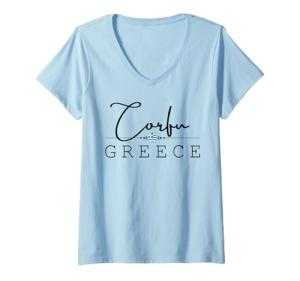 Corfu Island Greece Women's V-Neck T-Shirt