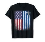 USA Greek Flag Heritage DNA Combo T-Shirt