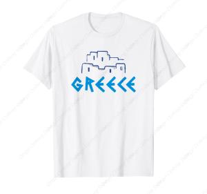 Greek Islands Graphic Tee for Casual Style