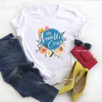 Santorini Flowers Graphic Print Women's T-Shirt