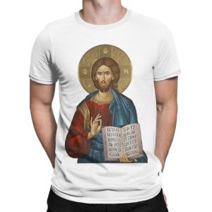 Greek Orthodox Jesus Icon Vintage Cotton T-Shirt