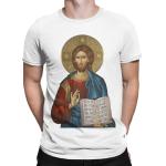 Greek Orthodox Jesus Icon Vintage Cotton T-Shirt