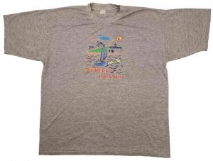 Vintage Greek Islands Nautical Tee with Dolphins