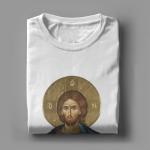 Greek Orthodox Jesus Icon Vintage Cotton T-Shirt