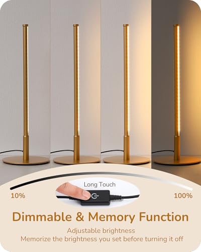 Minimalist Touch LED Table Lamp – Gold Finish