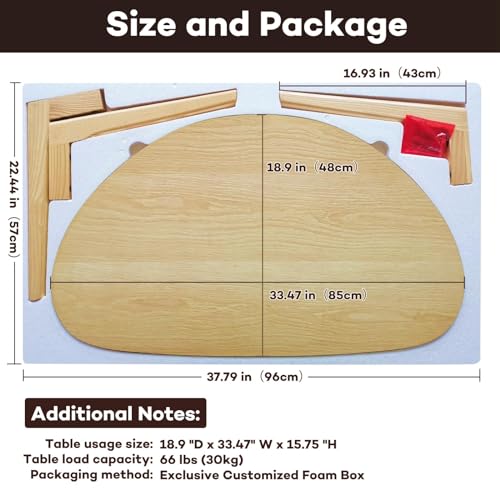 Small Oval Wood Coffee Table - Mid Century Modern