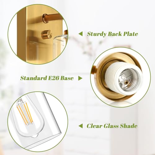 Gold Wall Sconces for Bathroom and Decor