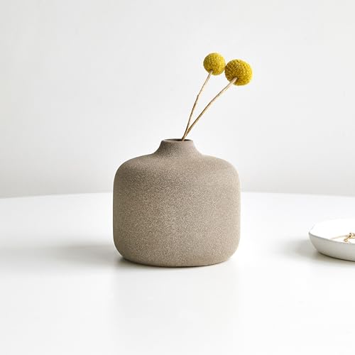 Round Ceramic Vase for Minimalist Home Decor