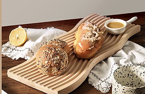 Wave-Shaped Wooden Decorative Tray for Rustic Decor