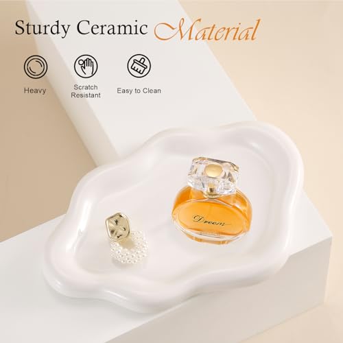 Ceramic Cloud-Shaped Jewelry Tray for Women