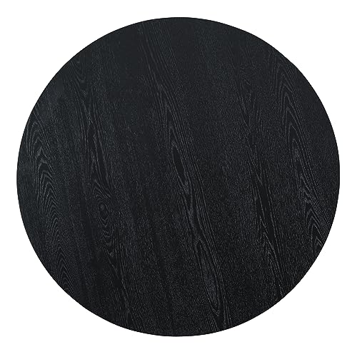 Nordic-Inspired Black Round Dining Table