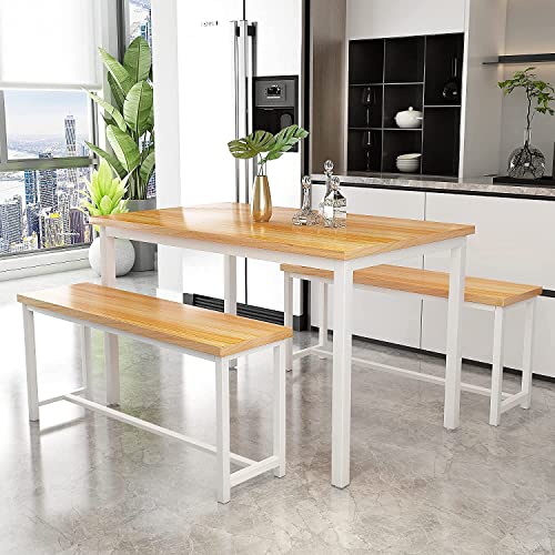 Nordic-inspired 3-Piece Dining Table Set