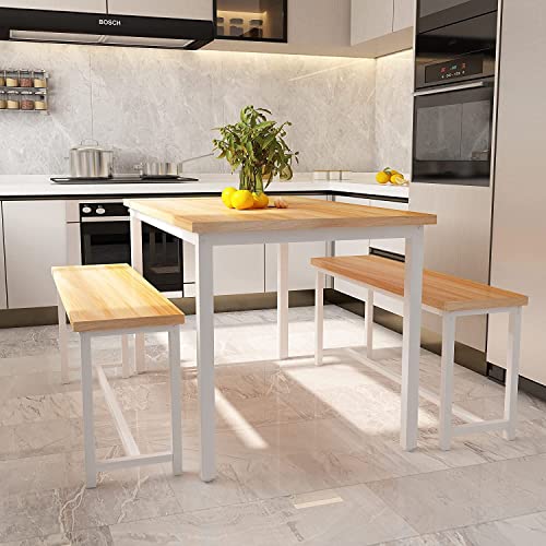 Nordic-inspired 3-Piece Dining Table Set