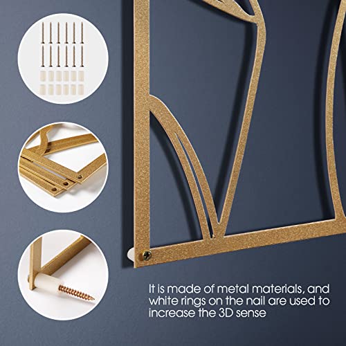 Gold Metal Line Art Female Body Wall Decor