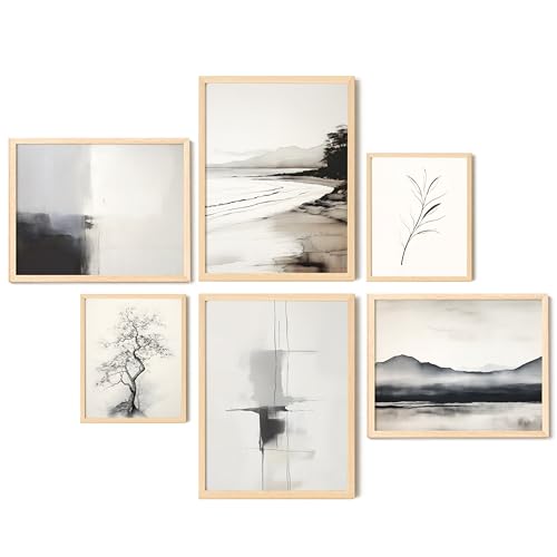 Beige Abstract Boho Wall Art Print