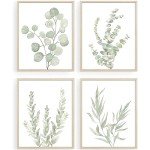Botanical Boho Wall Art Prints Set of 4