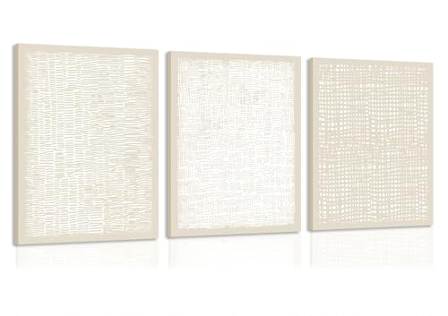 Framed Set of 3 Neutral Abstract Wall Art