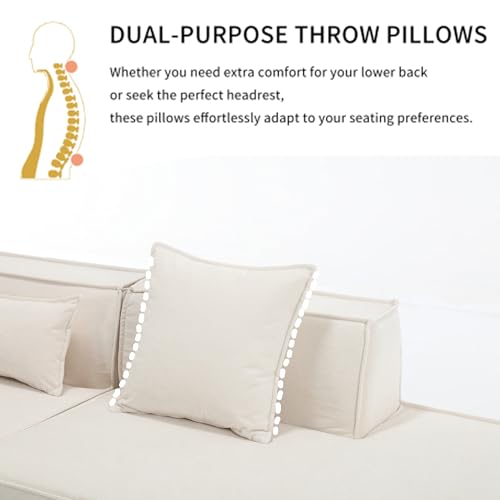 Beige Minimalist L-Shaped Modular Sofa Set