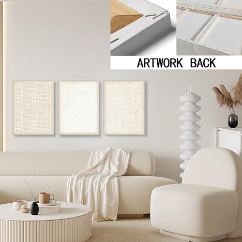 Framed Set of 3 Neutral Abstract Wall Art