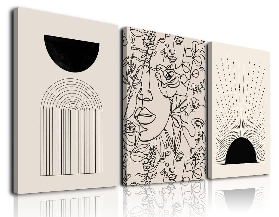 Boho Minimalist Wall Art Set of 3