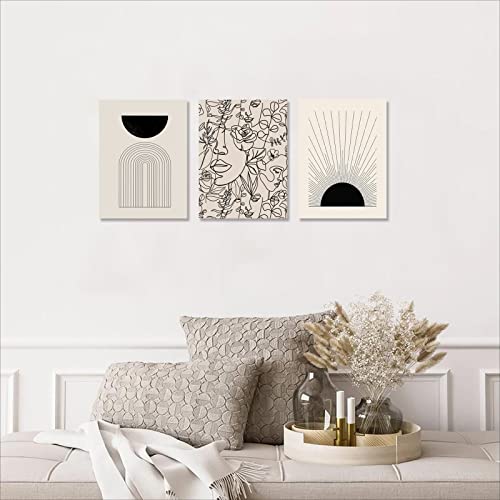 Boho Minimalist Wall Art Set of 3
