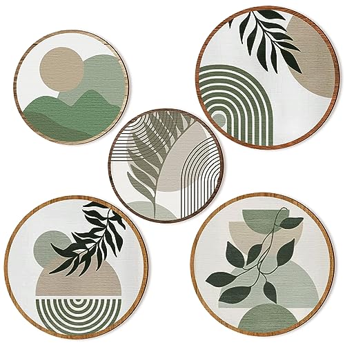 Set of 5 Geometric Wood Wall Art Decor