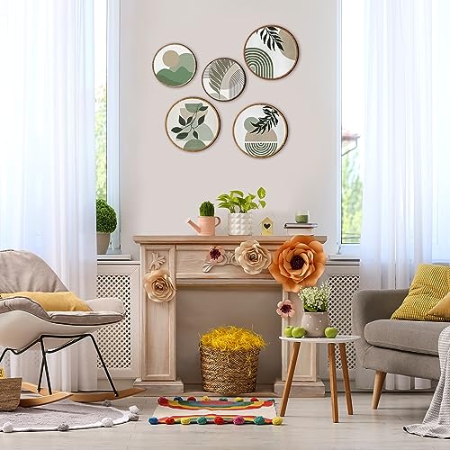 Set of 5 Geometric Wood Wall Art Decor