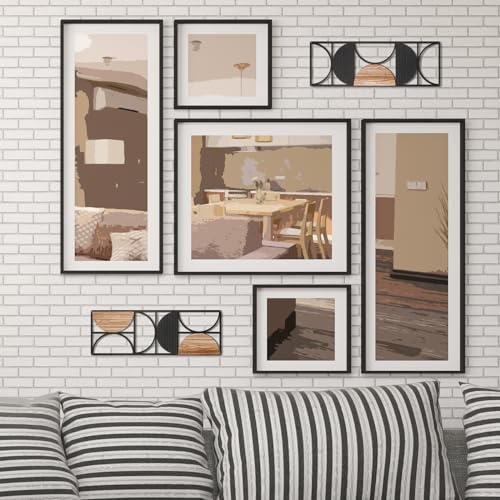 Set of 2 Minimalist Metal Wall Art Sculptures