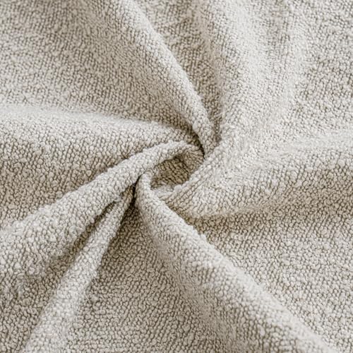 Set of 2 Cozy Textured Boucle Pillow Covers