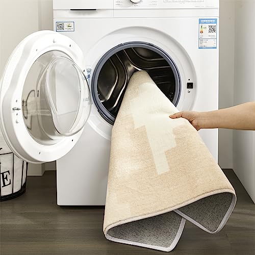 Khaki Minimalist Washable Rug for Modern Spaces